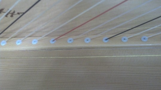 Splits in the soundboard veneer do not migrate into the board itself.